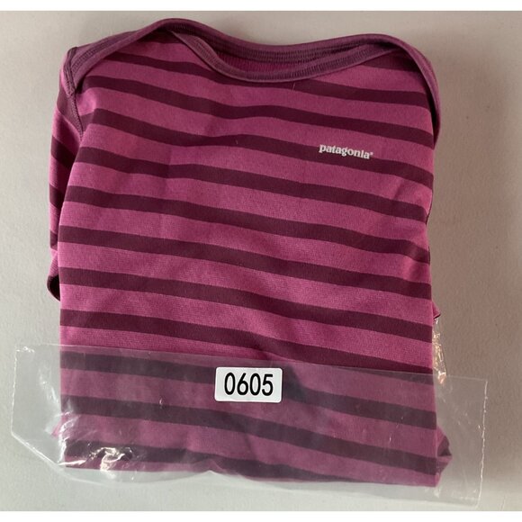 NWT Patagonia Baby Capilene 3 Midweight Baselayer 2 pc set 3T Striped Purple new - Picture 7 of 8